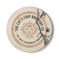 Cat's Chip Brewery Co. Ceramic Coaster – Cute Cat Logo Drink Coaster